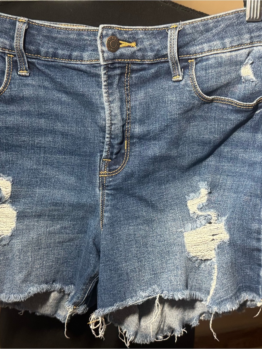 Old Navy Light Blue Distressed Denim Shorts